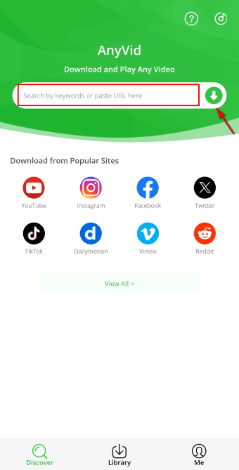11 YouTubeショートのキーワードまたはURLを入力する