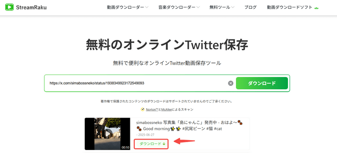 11 保存したいツイッター動画をチェックする